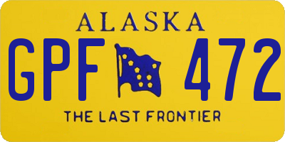 AK license plate GPF472