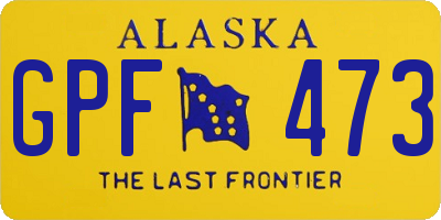 AK license plate GPF473