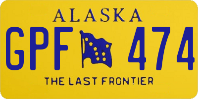 AK license plate GPF474