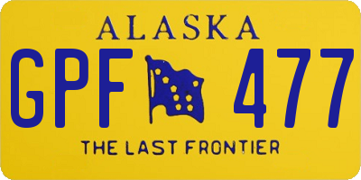 AK license plate GPF477