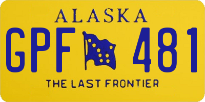 AK license plate GPF481