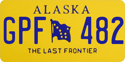 AK license plate GPF482