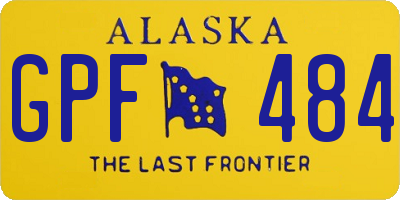 AK license plate GPF484