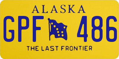 AK license plate GPF486