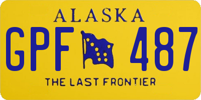 AK license plate GPF487