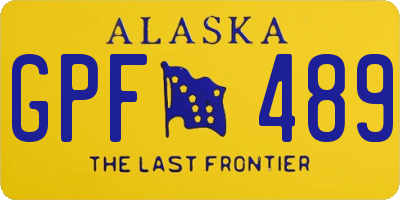 AK license plate GPF489