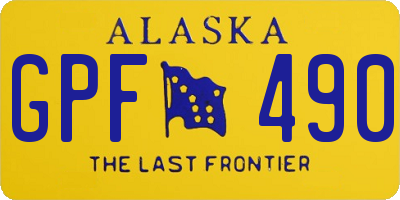 AK license plate GPF490