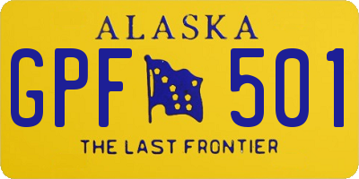 AK license plate GPF501