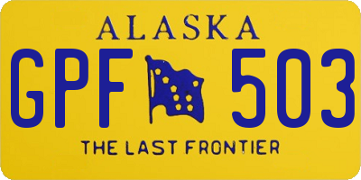 AK license plate GPF503