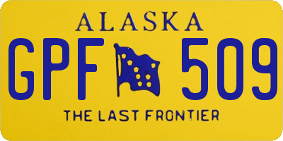 AK license plate GPF509
