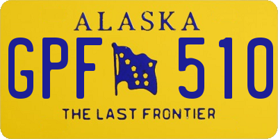 AK license plate GPF510