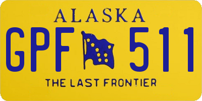 AK license plate GPF511