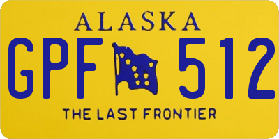 AK license plate GPF512