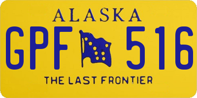 AK license plate GPF516