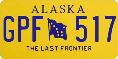 AK license plate GPF517