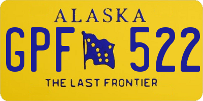 AK license plate GPF522