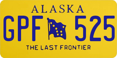 AK license plate GPF525