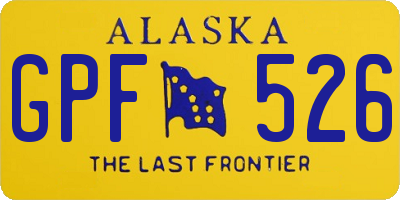 AK license plate GPF526