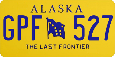 AK license plate GPF527