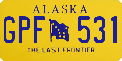 AK license plate GPF531