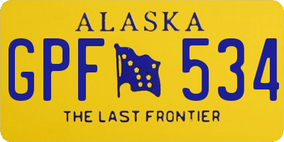 AK license plate GPF534