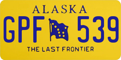 AK license plate GPF539