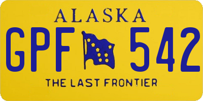 AK license plate GPF542