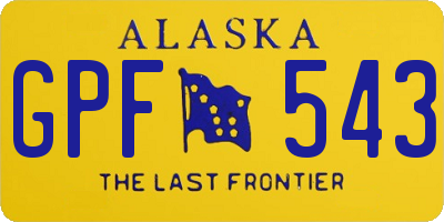 AK license plate GPF543