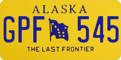 AK license plate GPF545