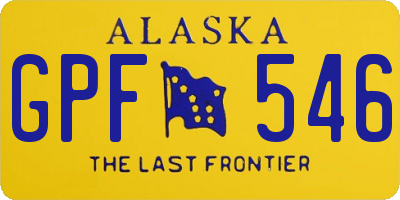 AK license plate GPF546