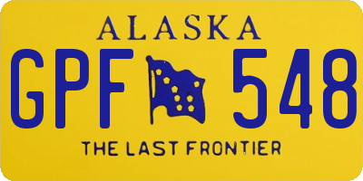AK license plate GPF548