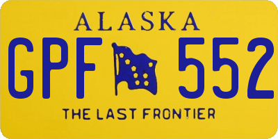 AK license plate GPF552