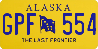 AK license plate GPF554