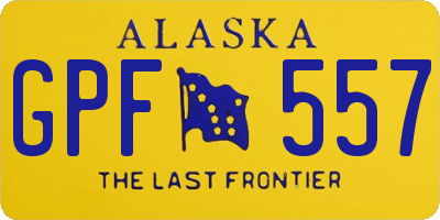 AK license plate GPF557
