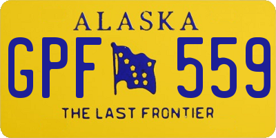 AK license plate GPF559