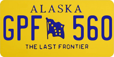 AK license plate GPF560