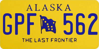 AK license plate GPF562