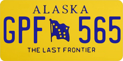 AK license plate GPF565