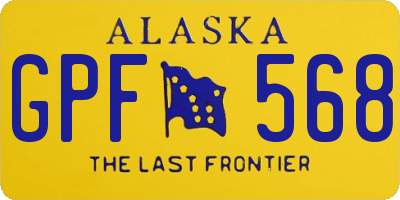 AK license plate GPF568
