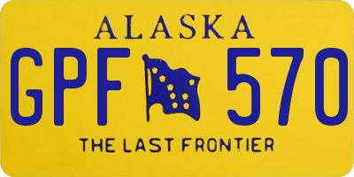 AK license plate GPF570