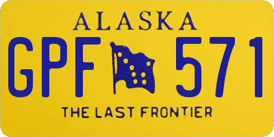 AK license plate GPF571