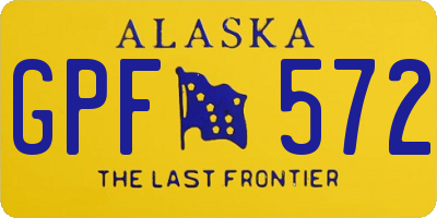 AK license plate GPF572