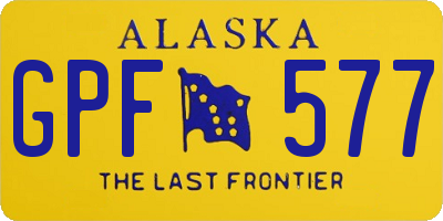 AK license plate GPF577