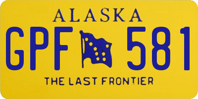 AK license plate GPF581