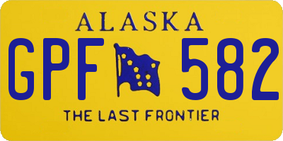 AK license plate GPF582