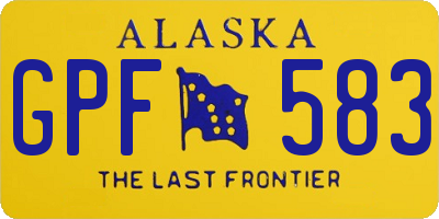 AK license plate GPF583