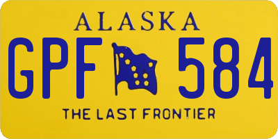 AK license plate GPF584