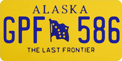 AK license plate GPF586