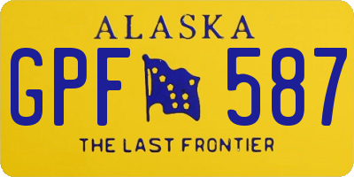 AK license plate GPF587