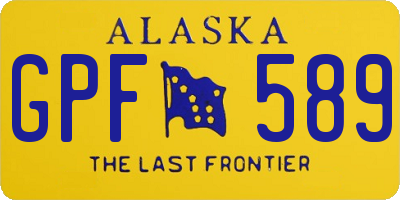 AK license plate GPF589